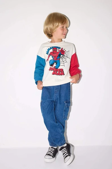 Defacto F3761A5NM28 Mavi Erkek Bebek Jogger Fit Jean Pantolon ürün görseli 1
