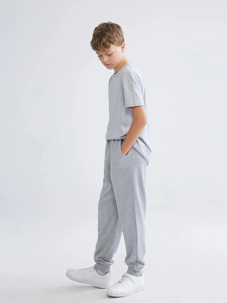 LCW Kids Gri Beli Lastikli Erkek Çocuk Jogger Eşofman Altı ürün görseli 1