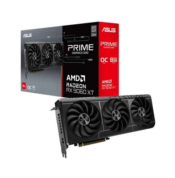 ASUS PRIME RADEON RX 9060 XT OC 8GB GDDR6 128Bit AMD Ekran Kartı ürün görseli 1