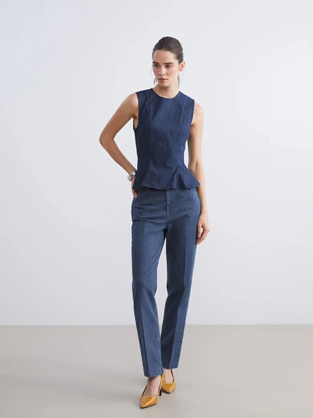 LCW Jeans Mavi Flare Kadın Jean Pantolon ürün görseli 1