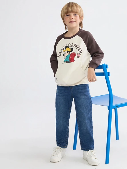 LCW Kids İndigo Beli Lastikli Erkek Çocuk Jean Pantolon ürün görseli 1