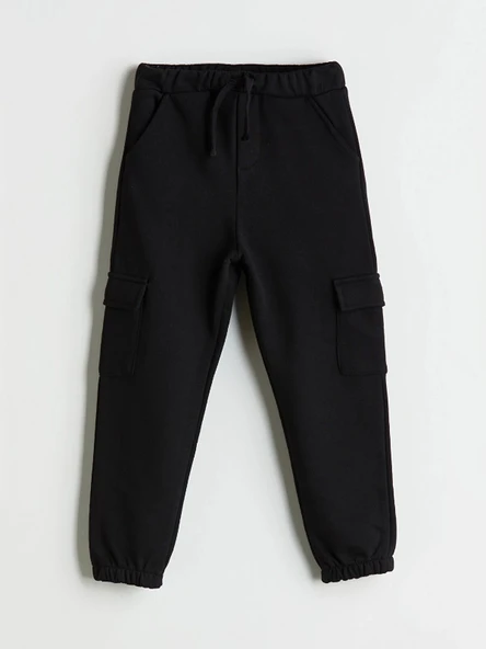 LCW Kids Siyah Beli Lastikli Erkek Çocuk Jogger Eşofman Altı ürün görseli 1