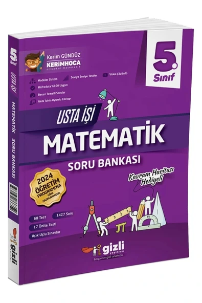 5.Sınıf Matematik Usta İşi Soru Bankası Gizli yayınları ürün görseli 1