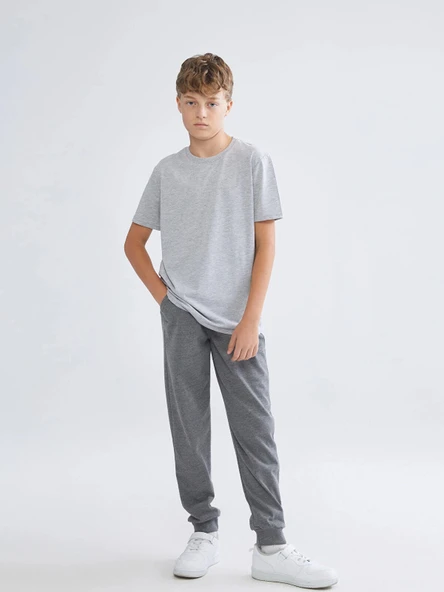 LCW Kids Antrasit Beli Lastikli Erkek Çocuk Jogger Eşofman Altı ürün görseli 1