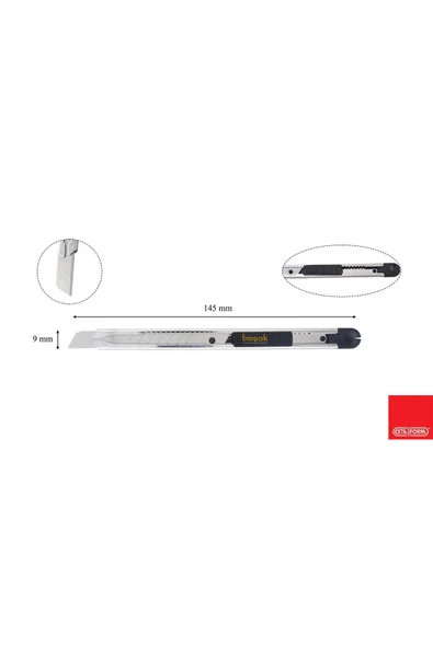 J46sl Slim9 Çelik Gövde Maket Bıçağı - 9 Mm - Resim 2