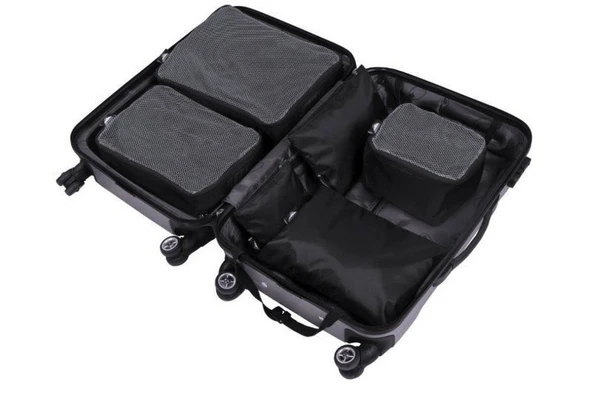 LifeBag Bavul İçi Organizer 6 Parça Siyah ürün görseli 1