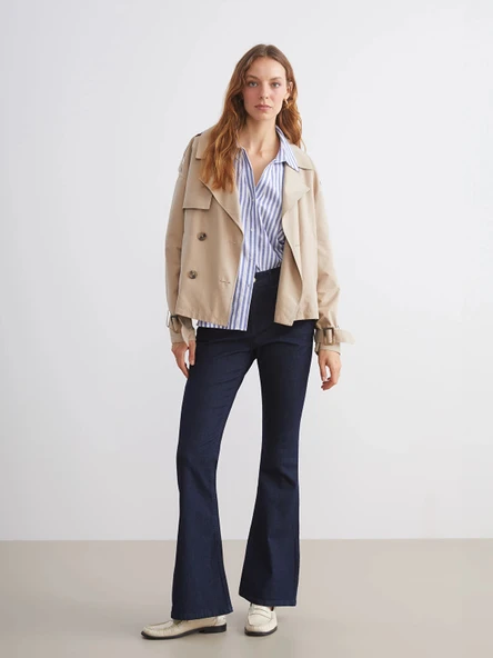 LCW Jeans Indigo Flare Kadın Jean Pantolon ürün görseli 1