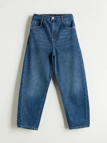 LCW Kids Indigo Baggy Fit Erkek Çocuk Jean Pantolon ürün görseli 1