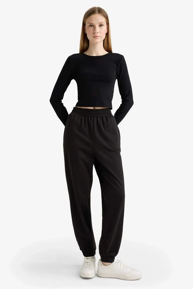 Defacto X5391 Siyah Beli Lastikli Jogger Eşofman Altı ürün görseli 1