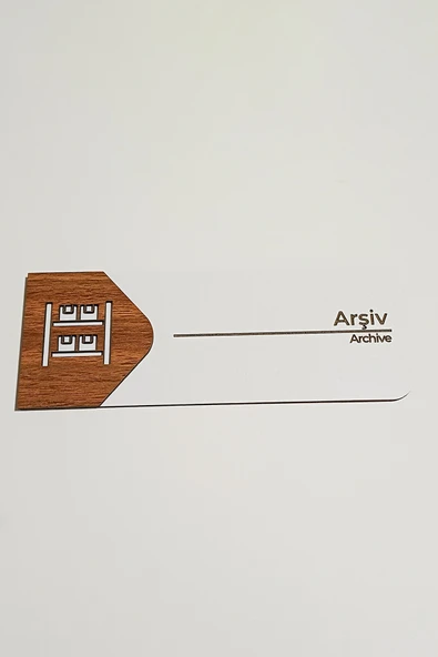 Arşiv Kapı Tabelası  | 19x7 cm Çift Katmanlı ürün görseli 1