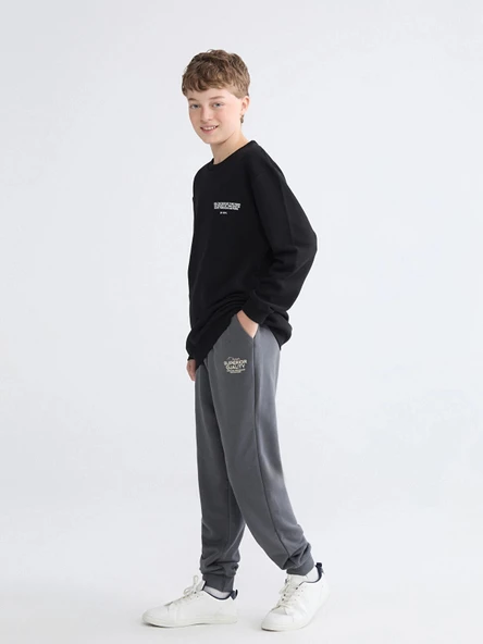 LCW Kids Antrasit Beli Lastikli Erkek Çocuk Jogger Eşofman Altı ürün görseli 1