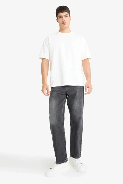 Defacto G2621AXNM36 DENIM Baggy Fit Normal Bel Geniş Paça Jean Pantolon ürün görseli 1