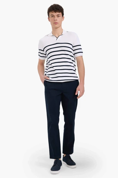 Defacto D7349AXNV91 Lacivert Regular Fit Normal Kesim Cepli Düz Paça Chino Pantolon ürün görseli 1