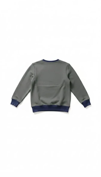 Çocuk Sweatshirt / Logo Baskılı - Vizon - Resim 3