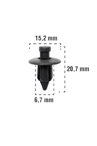 Klips Cam Izgara 5'li Paket Motorsiklet 09409073085Pk  Suzuki 86155-22000  Hyundai Subaru ürün görseli 1