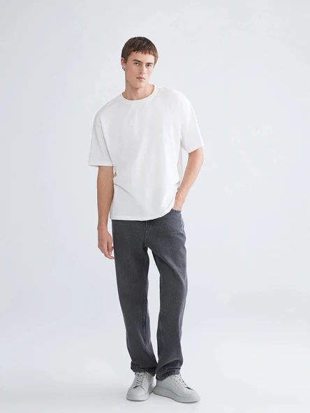 LCW Jeans Antrasit Baggy Fit Erkek Jean Pantolon ürün görseli 1