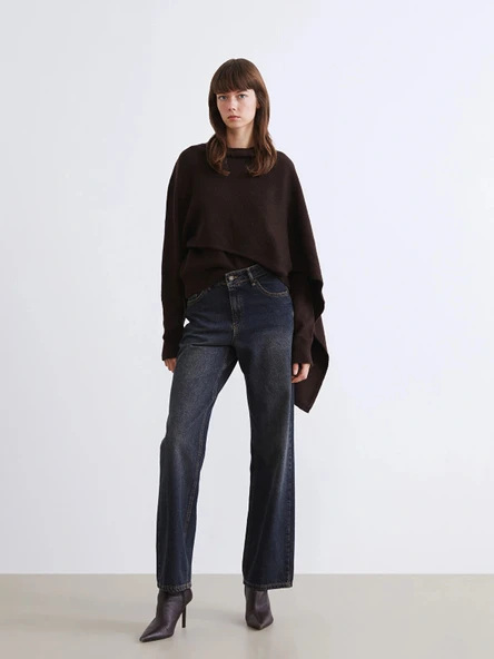 LCW Jeans İndigo Wideleg Kadın Jean Pantolon ürün görseli 1