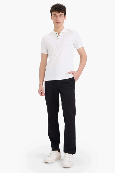 Defacto D7349AXBK81 Siyah Regular Fit Normal Kesim Cepli Düz Paça Chino Pantolon ürün görseli 1