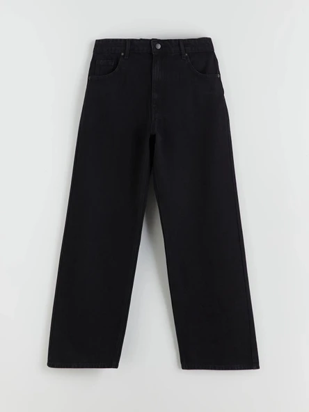 LCW Jeans Siyah Baggy Fit Kadın Jean Pantolon ürün görseli 1