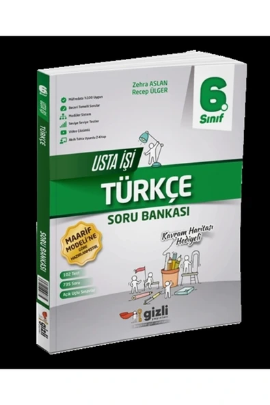 6.Sınıf Türkçe Usta İşiSoru Bankası Gizli yayınları ürün görseli 1