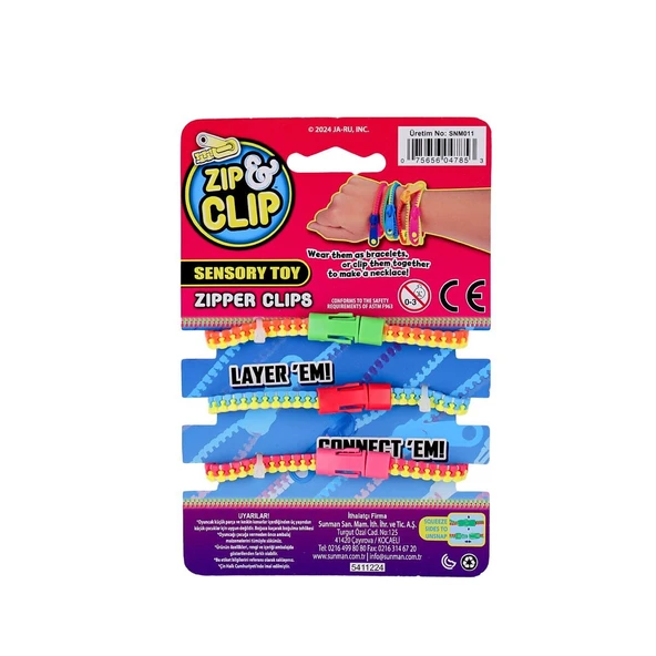 4785 Zıp Clip Zipper Clips 3lü -Sunman - Resim 2