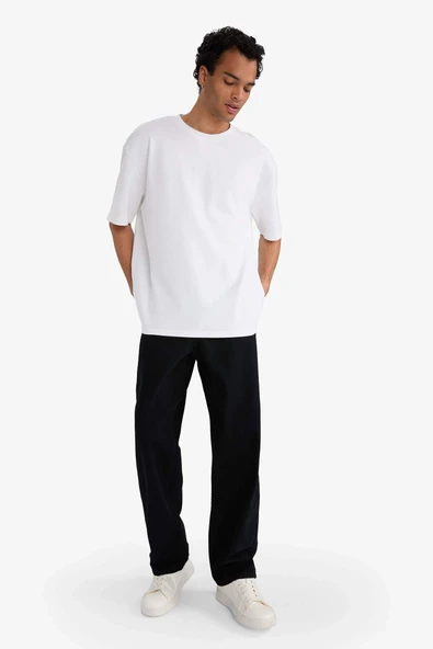 Defacto E5388AXNM40 Siyah Baggy Fit Geniş Paça Jean Pantolon ürün görseli 1