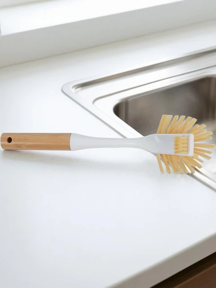 3B Trend Bambu Saplı Çift Başlı Açılı Bulaşık Fırçası – Güçlü ve Hassas Temizlik ürün görseli 1