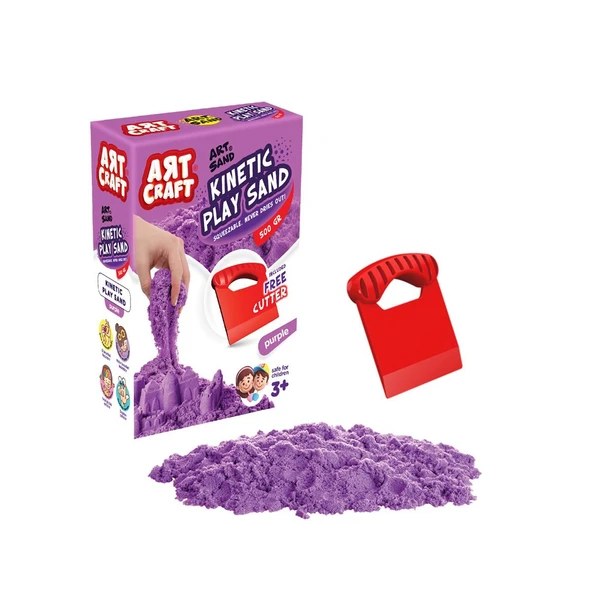 03689 Aksesuarlı Mor Kinetik Oyun Kumu 500 gr -Dede ürün görseli 1