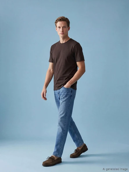 LCW Jeans İndigo 710 Loose Fit Erkek Jean Pantolon ürün görseli 1