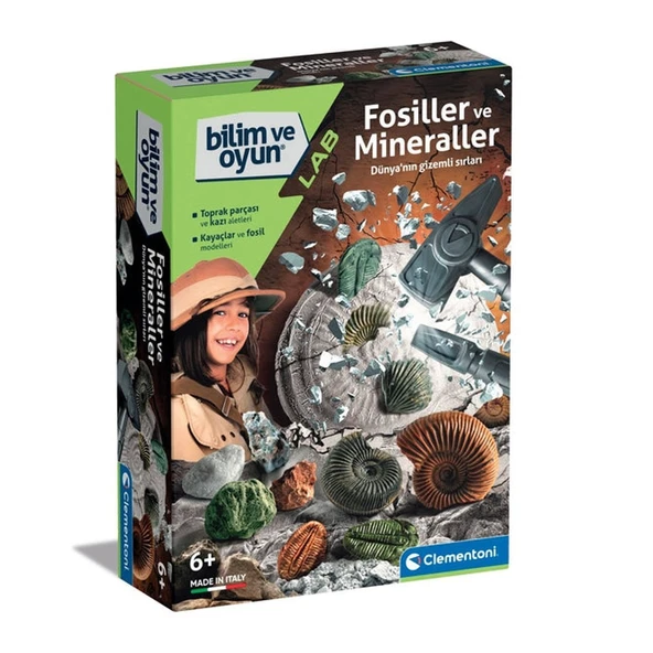 64336 Bilim ve Oyun - Fosiller ve Mineraller Kazı Seti ürün görseli 1