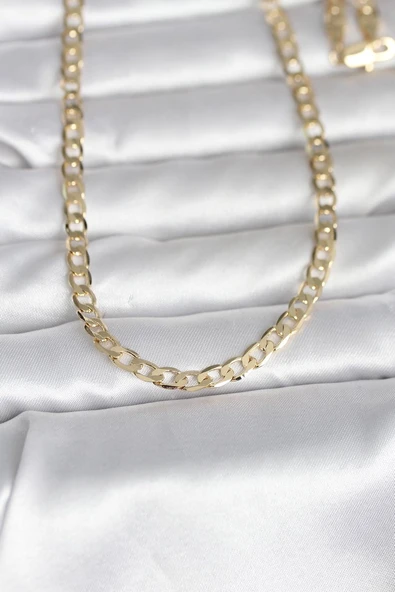 CM 14K Gold Renk Kalın Zincir Model 60 cm Kadın Kolye - TJ-BKO10991 ürün görseli 1