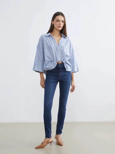 LCW Jeans İndigo Jüpiter Süper Skinny Fit Kadın Jean Pantolon ürün görseli 1