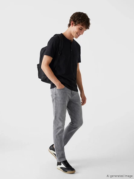 LCW Jeans Gri 750 Slim Fit Erkek Jean Pantolon ürün görseli 1