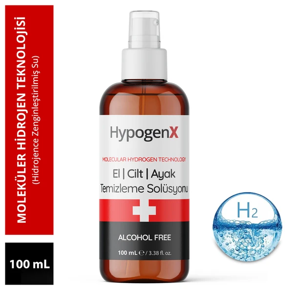 HypogenX El - Cilt - Ayak Temizleme Solüsyonu - 100 mL (Hipokloröz Asit Bazlı,Alkolsüz) ürün görseli 1