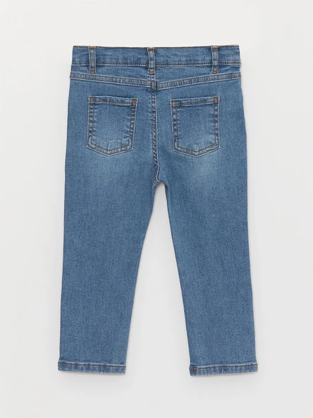 LCW baby İndigo Basic Erkek Bebek Jean Pantolon - Resim 3