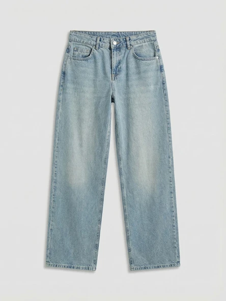 LCW Jeans İndigo Balloon Fit Kadın Jean Pantolon - Resim 5