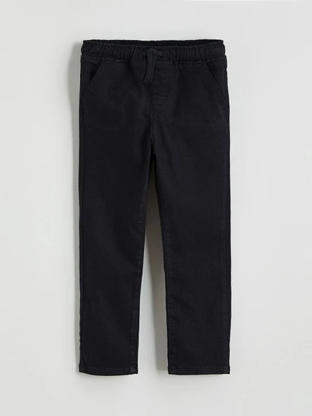 LCW Kids Siyah Beli Lastikli Slim Fit Erkek Çocuk Jean Pantolon ürün görseli 1