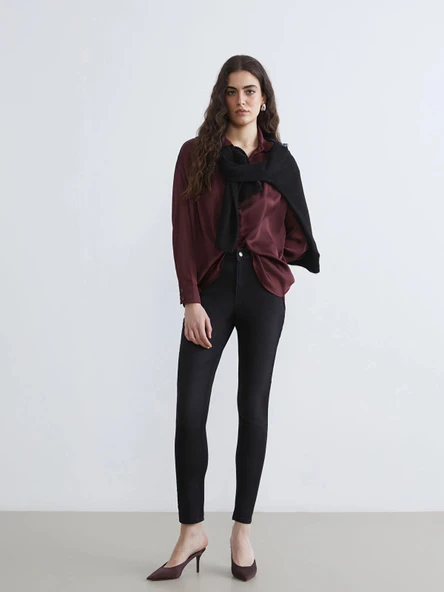 LCW Jeans Siyah Jüpiter Süper Skinny Fit Kadın Jean Pantolon ürün görseli 1