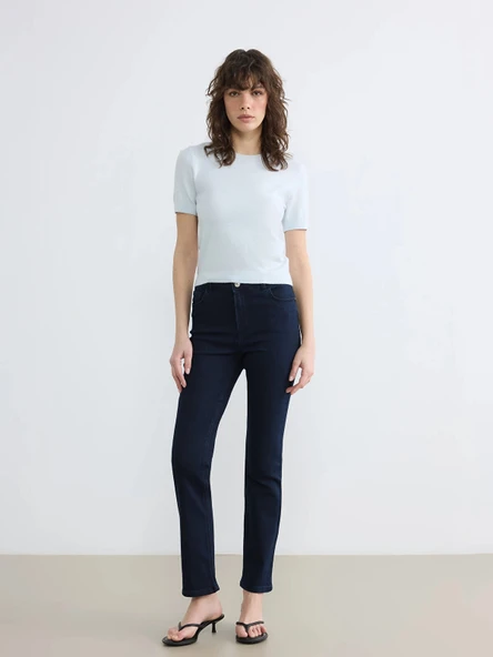 LCWAIKIKI Classic Siyah Slim Fit Kadın Jean Pantolon ürün görseli 1