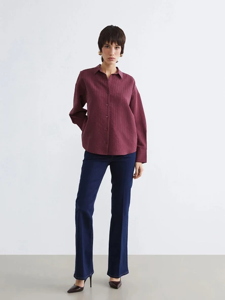 LCW Jeans Siyah Yüksek Bel Flare Kadın Jean Pantolon ürün görseli 1