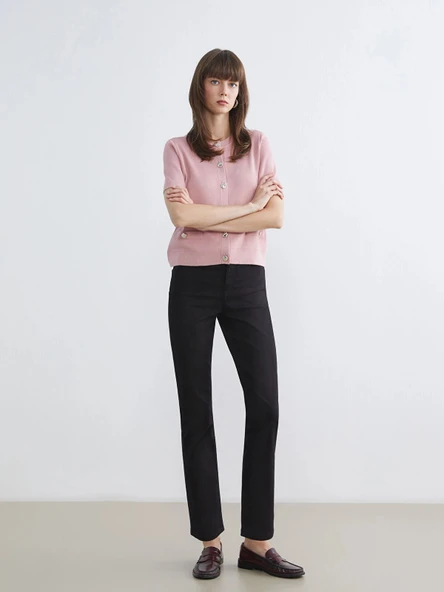 LCWAIKIKI Classic Siyah Slim Fit Kadın Jean Pantolon ürün görseli 1
