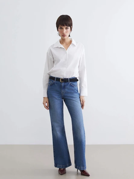 LCW Jeans İndigo Flare Kadın Jean Pantolon ürün görseli 1
