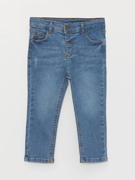 LCW baby İndigo Basic Erkek Bebek Jean Pantolon - Resim 2