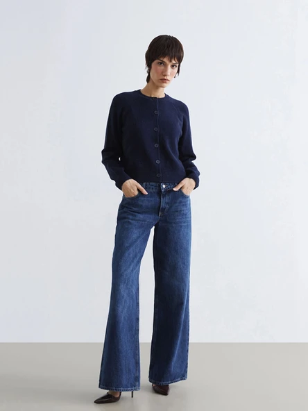 LCW Jeans İndigo Wideleg Kadın Jean Pantolon ürün görseli 1