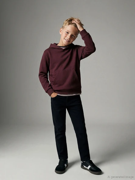 LCW Kids Siyah Super Skinny Fit Erkek Çocuk Jean Pantolon ürün görseli 1