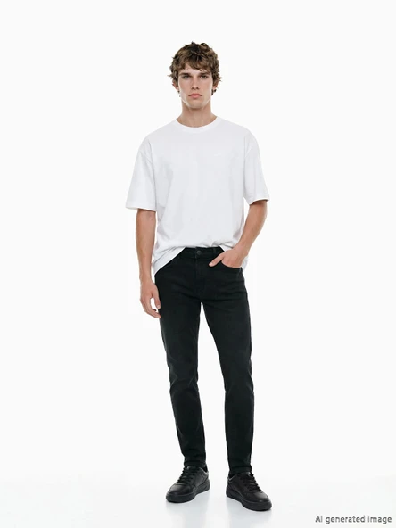 LCW Jeans Siyah 760 Skinny Fit Erkek Jean Pantolon ürün görseli 1