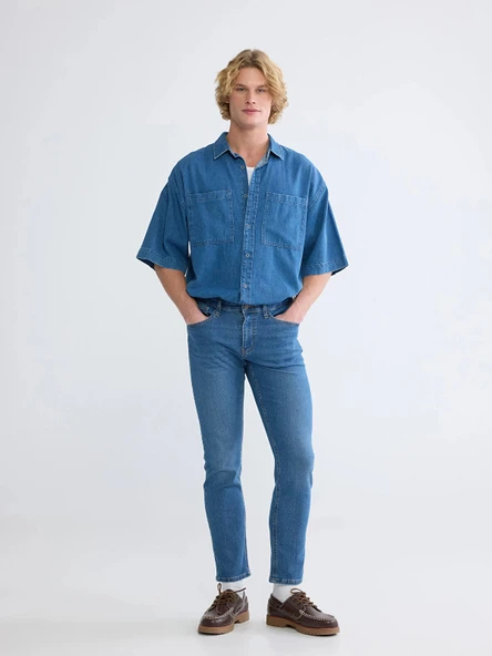 LCW Jeans İndigo 750 Slim Fit Erkek Jean Pantolon ürün görseli 1