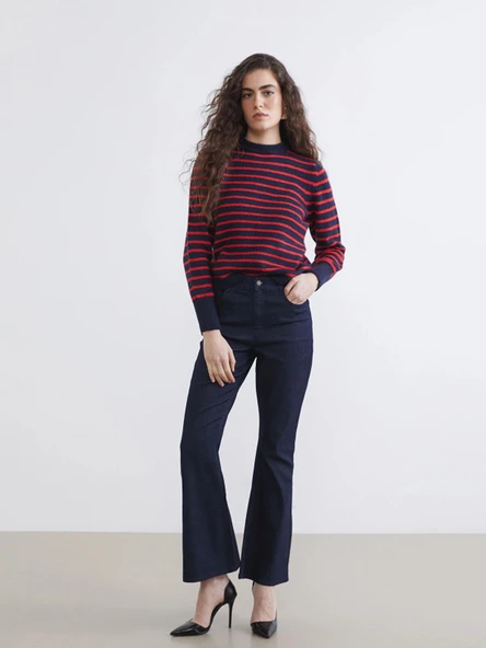 LCW Jeans İndigo Flare Kadın Jean Pantolon ürün görseli 1