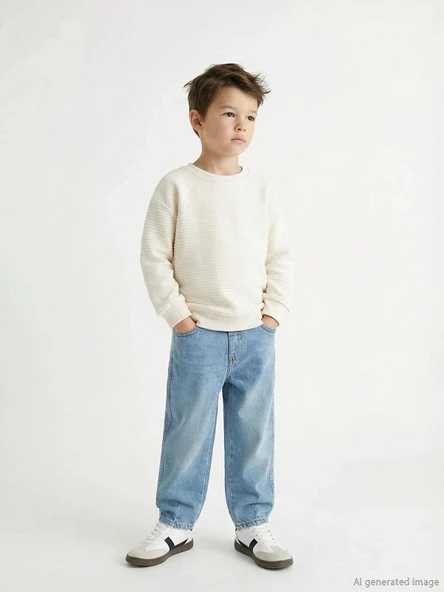 LCW Kids İndigo Regular Fit Erkek Çocuk Jean Pantolon ürün görseli 1