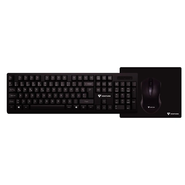 Venture VTK101 Wireless Keyboard & Mouse Set (Mouse Pad Hediyeli) ürün görseli 1